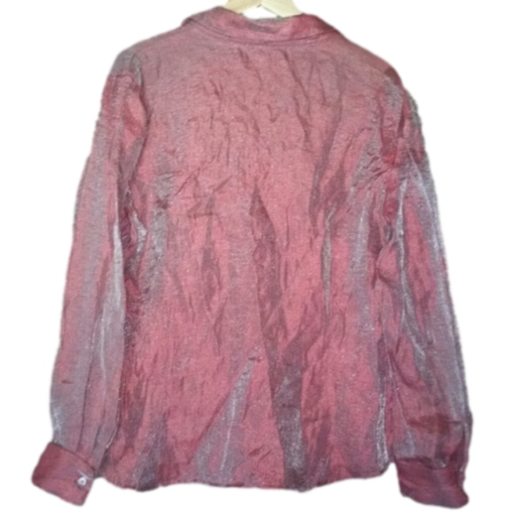 Ladies XL Coldwater Creek Sparkly Button Blouse - Picture 2 of 3